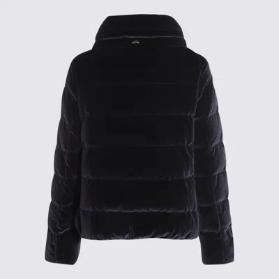 Herno Coats Blue And Green In Black