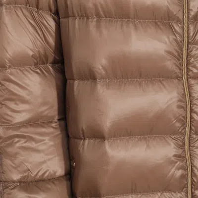 Herno Women Matilde Midi Down Jacket In Brown