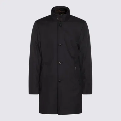 Moorer Coats Featuring High Collar And Side Pockets In Black