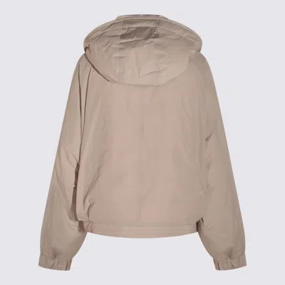 Brunello Cucinelli Puffer Jackets With Adjustable Hem And Hood In Gray