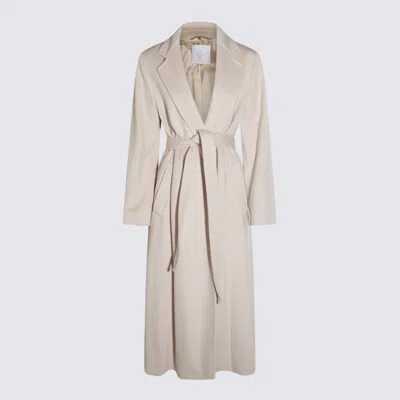 Eleventy Waist Belted Long Length Lapels Pockets In Neutral