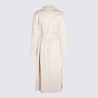 Eleventy Waist Belted Long Length Lapels Pockets In Neutral