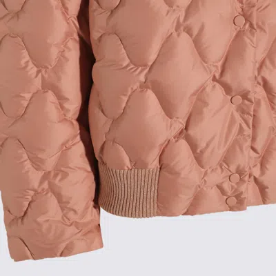 Fabiana Filippi Quilted Jackets With Ribbed Collar And Cuffs In Pink