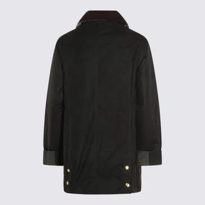 Barbour Modern Beadnell Wax Jacket With Corduroy Collar In Black