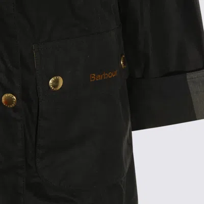 Barbour Modern Beadnell Wax Jacket With Corduroy Collar In Black