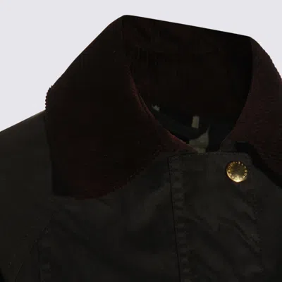 Barbour Modern Beadnell Wax Jacket With Corduroy Collar In Black