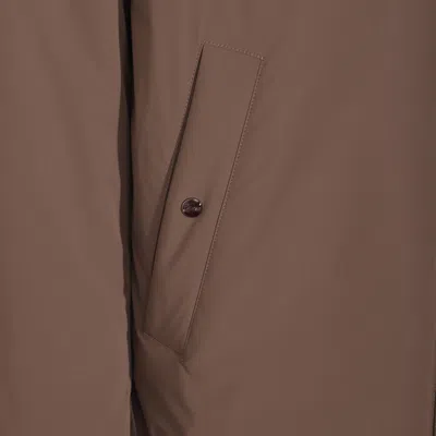 Herno Drawstring Hooded Down Jackets In Brown