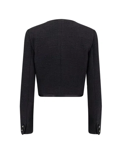 Dolce & Gabbana Women Cotton And Viscose Blazer With Animalier Print Lining In Black