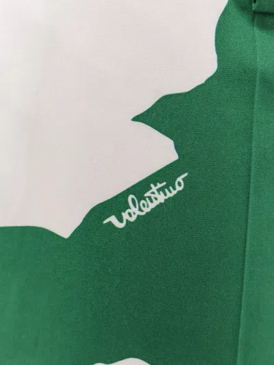 Valentino Garavani Printed Cotton Bermuda Shorts In Green