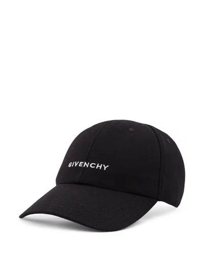 Givenchy Round Visor Cap With Embroidered Logo In Black