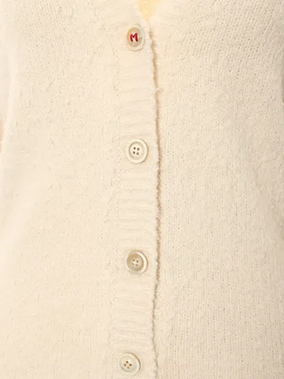 Maison Margiela Cotton Blend Cardigan With Back Iconic Stitching.this Garnment Has Been Treated In Order To Give The In Neutral