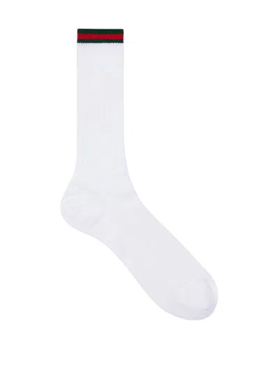 Gucci Cotton Blend Socks In White