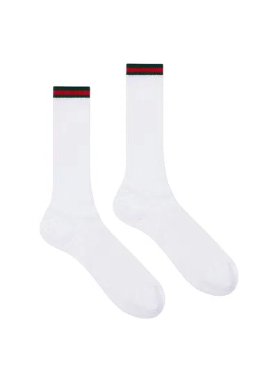 Gucci Cotton Blend Socks In White