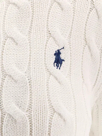Polo Ralph Lauren Cotton Cardigan With Contrasting Logo In White
