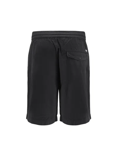 C.p. Company C.p.company Men Cotton Cargo Bermuda Shorts In Black