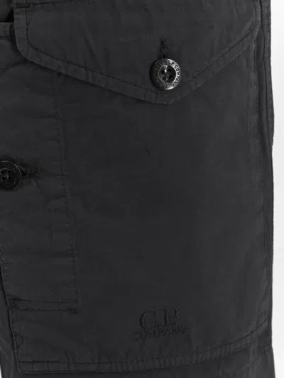 C.p. Company C.p.company Men Cotton Cargo Bermuda Shorts In Black