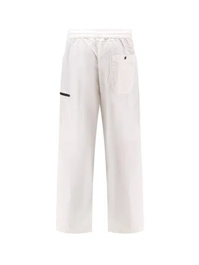 C.p. Company C.p.company Men Cotton Cargo Trousers In White