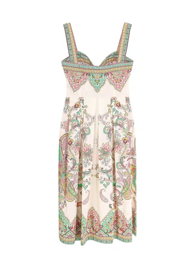 Etro Cotton Dress With Iconic Print In Multi