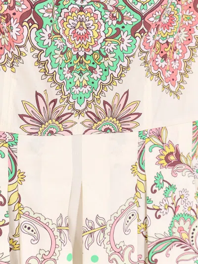 Etro Cotton Dress With Iconic Print In Multi