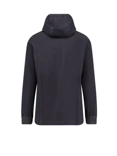 Kiton Ciro Paone Cotton Hooded Sweatshirt In Blue