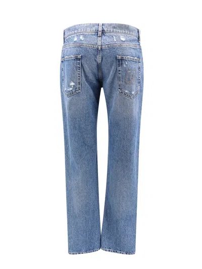 Dolce & Gabbana Cotton Jeans With Rippings Detail In Blue