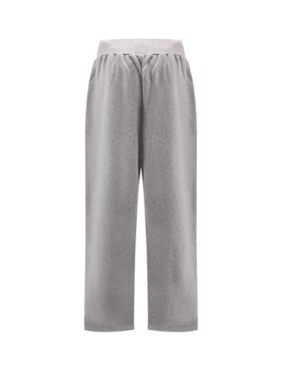 Balenciaga Wide Grey Uniform Merch Trousers Men In Gray