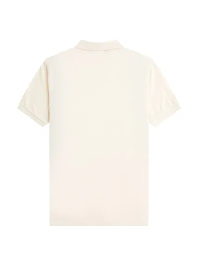 Fred Perry Cotton Piquet Polo Shirt With Towel Inserts In Neutral