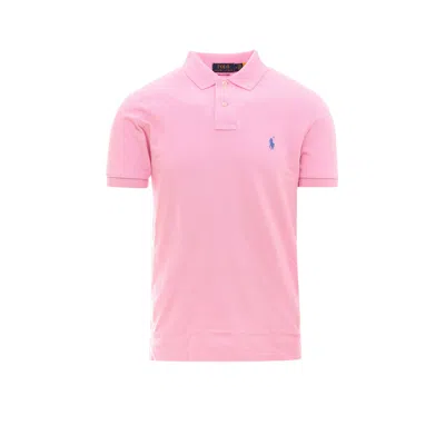 Polo Ralph Lauren Cotton Polo Shirt With Embroidered Logo In Pink