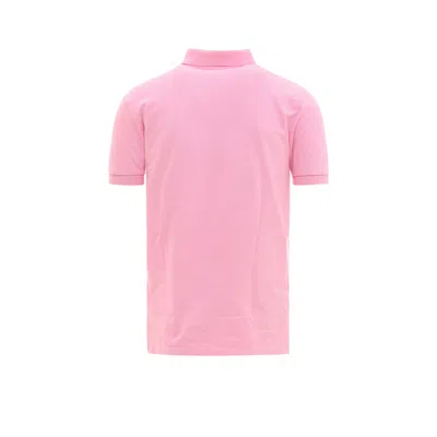 Polo Ralph Lauren Cotton Polo Shirt With Embroidered Logo In Pink