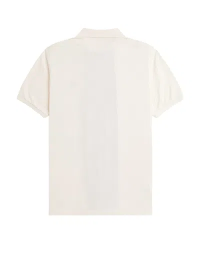 Fred Perry Cotton Polo Shirt With Zip In White