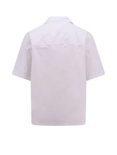 Jil Sander Cotton Shirt With Contrasting Buttons In White