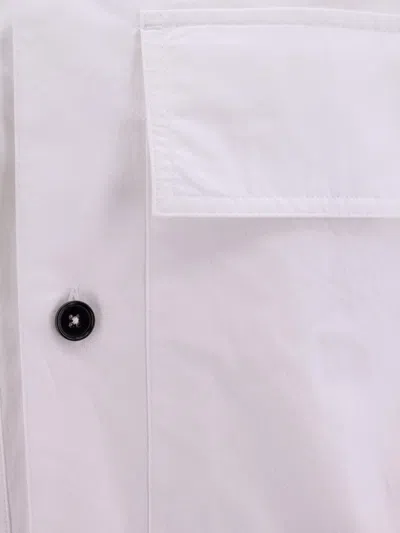Jil Sander Cotton Shirt With Contrasting Buttons In White
