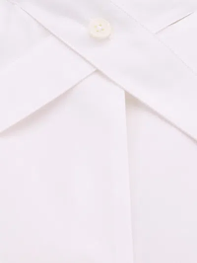 Off-white Cotton Shirt With Straps And Metal Buckle In Pink