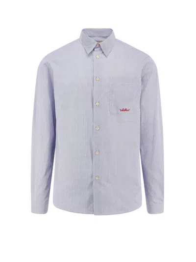 Valentino Garavani Striped Shirt Shirt And Blouse Light Blue In Blue