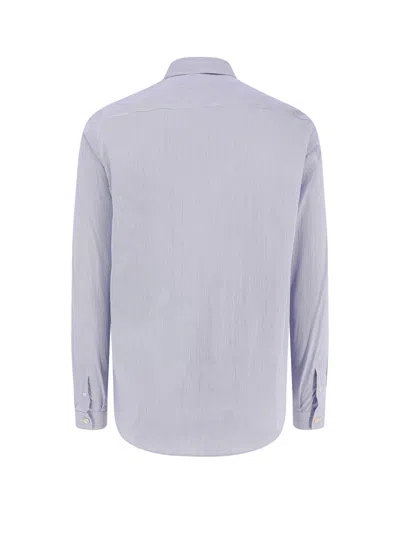 Valentino Garavani Striped Shirt Shirt And Blouse Light Blue In Blue