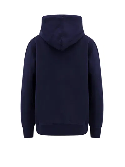Autry Cotton Sweatshirt With Embroidered Logo In Blue