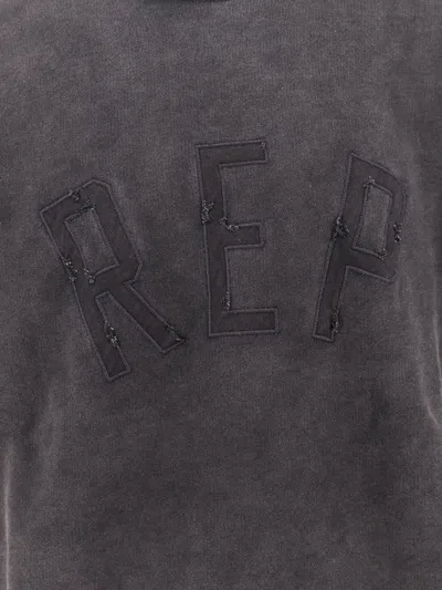 Represent Cotton Sweatshirt With Frontal Rep Logo In Gray