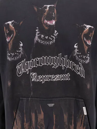 Represent Cotton Sweatshirt With Frontal Thoroughbred Print