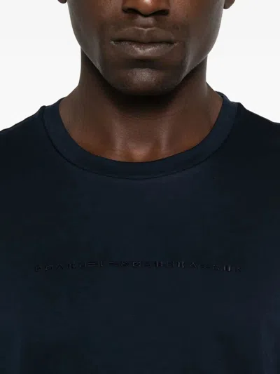 Paul & Shark Cotton T-shirt With Patch Clothing In Blue