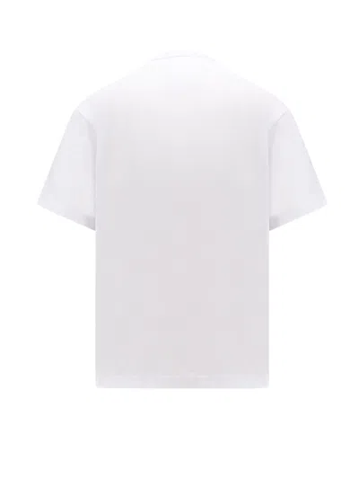 Sacai Basic Crewneck T-shirt With Zip Detail In White