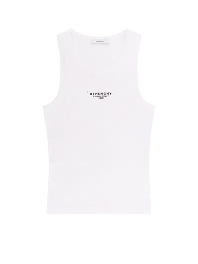 Givenchy Slim Tank Top With Logo Print In White