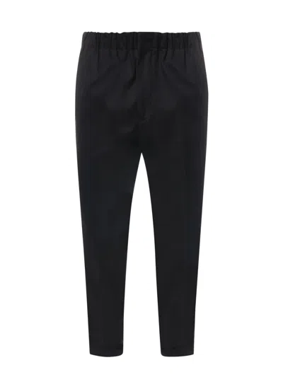Jil Sander Straight-leg Pressed Crease Pants In Black