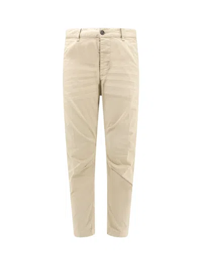 Dsquared2 Men Cotton Trouser With Back Logo Patch In White