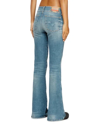 Diesel Whisper Low Waist Slim Leg Flared Jeans In Blue