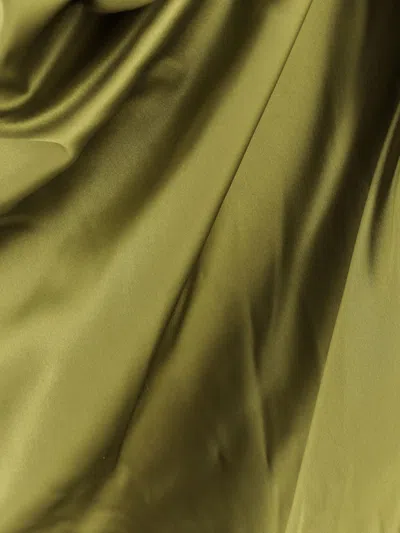 Dries Van Noten Dalant Silk Dress With Lateral Knot In Green