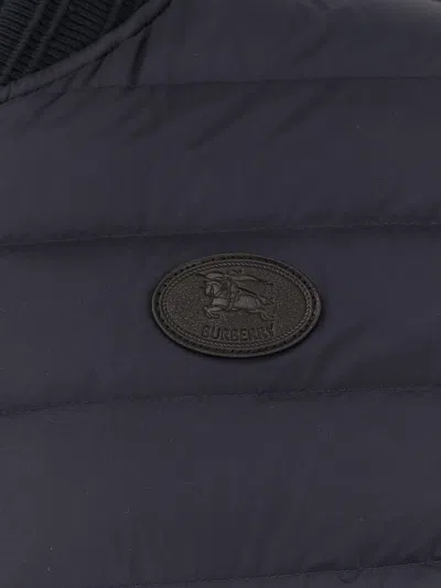 Burberry Dalham Down Jacket With Ekd Patch In Black