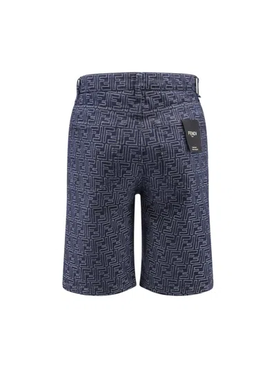 Fendi Short Jeans In Blue