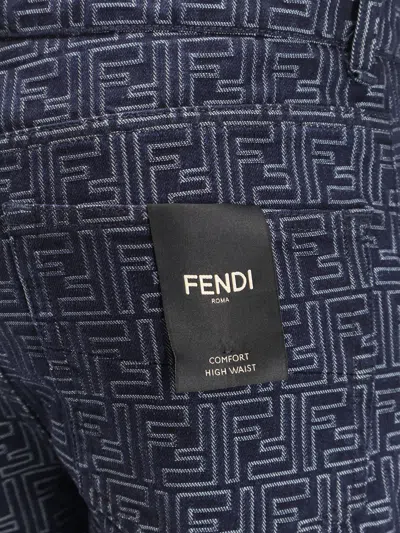 Fendi Short Jeans In Blue