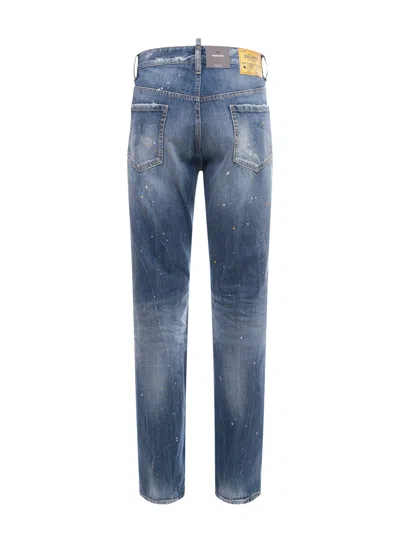 Dsquared2 Denim Jeans With Ripped Effect In Blue
