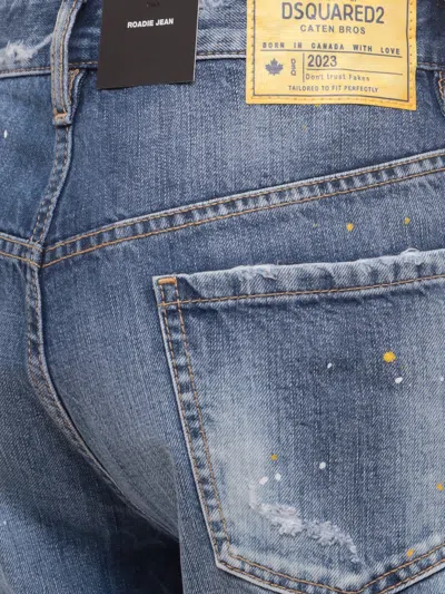 Dsquared2 Denim Jeans With Ripped Effect In Blue